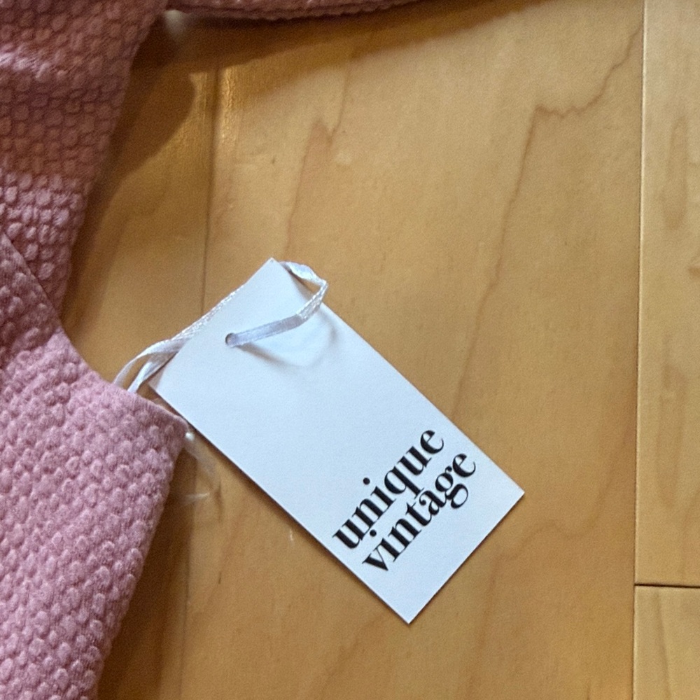 Unique Vintage Pink Textured Blouse - Picture 3 of 4